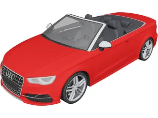 Audi S3 Convertible (2015) 3D Model