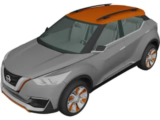 Nissan Kicks Concept (2014) 3D Model 3D Preview