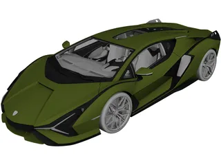 Lamborghini Sian FKP 37 (2020) 3D Model