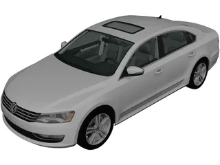 Volkswagen Passat B7 (2011) 3D Model