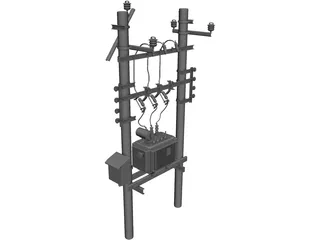 Electrical Transformator 3D Model
