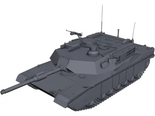 Abrams M1 CAD 3D Model