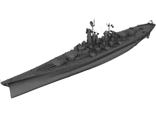 Montana Class Battleship 3D Model