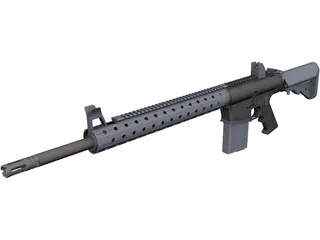 AR-10 CAD 3D Model