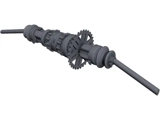 Limited Slip Differential with CV Joints CAD 3D Model