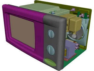 Microwave Oven CAD 3D Model
