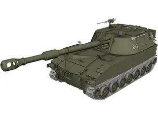 M109A2 Swiss 3D Model 3D Preview