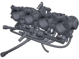 Honda CBR 600 RR Engine Intake CAD 3D Model