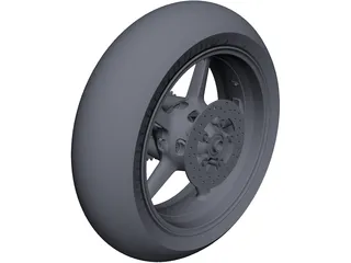 KTM RC8 Rear Wheel CAD 3D Model