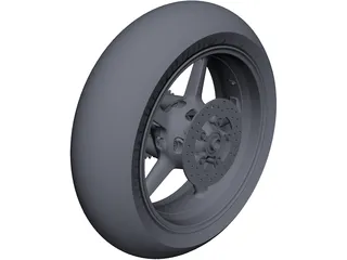 KTM RC8 Rear Wheel 3D Model