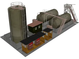 Petrol Factory 3D Model