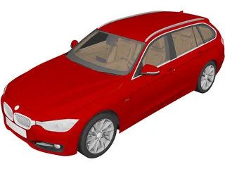 BMW 3-Series Touring F31 3D Model (2013) - 3DCADBrowser