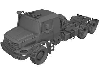 Mercedes-Benz Zetros 6x6 Truck 3D Model