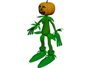 Pumpkin Man 3D Model 3D Preview