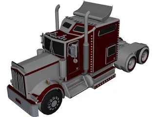 Peterbilt Semi Truck 3D Model