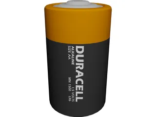 Duracell Battery 3D Model