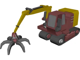 Car Wrecker Crane 3D Model 3D Preview
