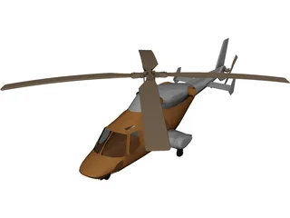 Bell 2201 Helicopter 3D Model