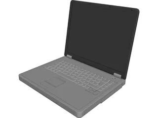 Dell Inspiron 1100 Laptop Computer 3D Model