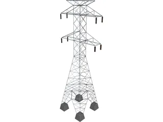 High Tension Tower 3D Model