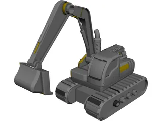 Toy Excavator 3D Model