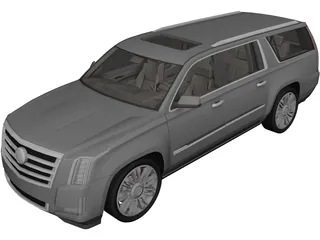 Cadillac Escalade ESV (2018) 3D Model 3D Preview