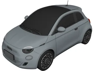 Fiat 500 Elettrica Hatchback (2021) 3D Model