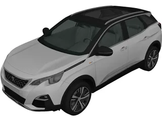 Peugeot 3008 (2016) 3D Model