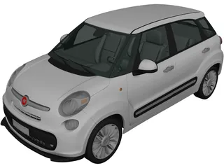 Fiat 500L (2013) 3D Model 3D Preview