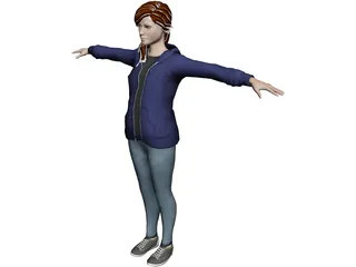 Hoodie Girl 3D Model