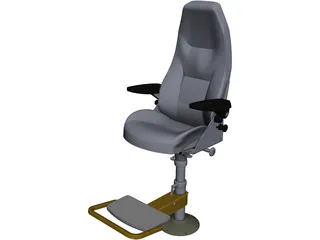 Command Ship Chair CAD 3D Model