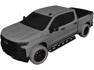 Chevrolet Silverado Crew Trail Boss (2019) 3D Model
