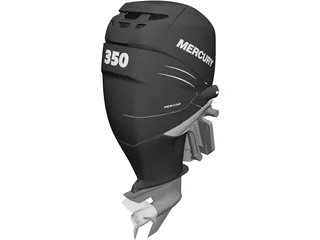 Mercury 350 Outboard Engine 3D Model