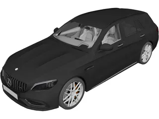 Mercedes-AMG C63S Estate (2020) 3D Model