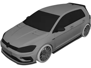 Volkswagen Golf GTI (2019) 3D Model