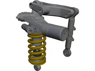 Ohlins TTX Shock Ducati 1198 CAD 3D Model