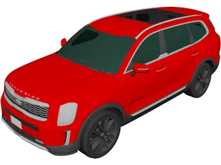 Kia Telluride (2019) 3D Model 3D Preview