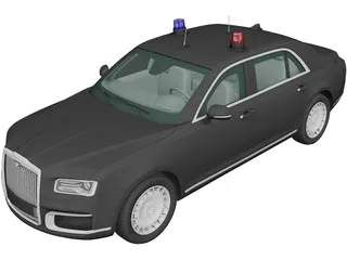 Aurus Senat Sedan Guard (2018) 3D Model