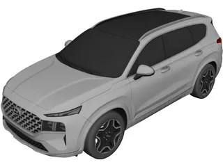 Hyundai Santa Fe (2021) 3D Model 3D Preview
