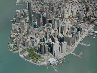 New York City, Lower Manhattan, USA (2020) 3D Model