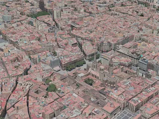 Barcelona City, Spain (2020) 3D Model