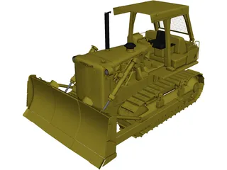 Caterpillar D7G Crawler Dozer (1989) 3D Model