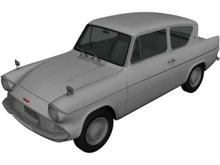 Ford Anglia (1967) 3D Model 3D Preview