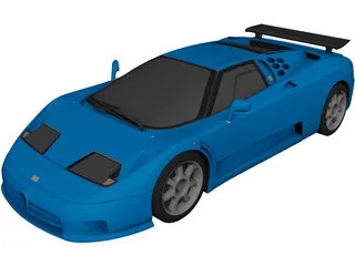 Bugatti EB110 (1991) 3D Model