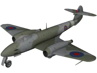 Gloster Meteor 3D Model