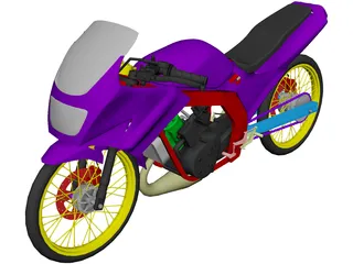 Kawasaki Serpico 150 3D Model