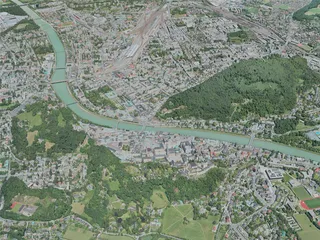 Salzburg City, Austria (2020) 3D Model