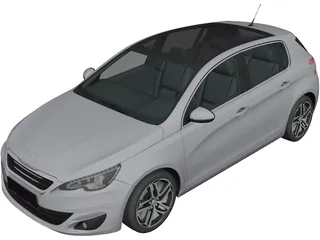 Peugeot 308 (2014) 3D Model