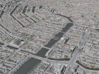 Amsterdam City, Netherlands (2020) 3D Model