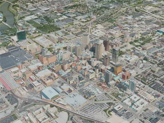 Indianapolis City, USA (2020) 3D Model